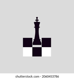 Chess sports logo, king logo, game logo. Vector illustration for logo, icon, template,web app, website