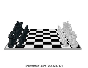 chess stone and board black and white, vector