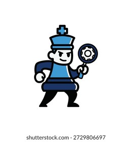 Chess Strategy, Character, Digital Illustration, Game Environment, Creative Concept, Dynamic Viewpoint