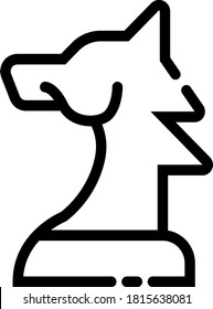 Icono De Ilustración Del Vector De Género De Juego De Estrategia De Ajedrez