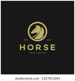 Chess strategy game logo with horse, king, pawn, minister and rook.