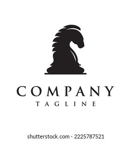 Chess strategy game logo with kings, pawns and rooks. Logos for tournaments, chess teams and games.