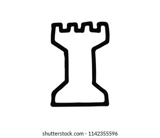 chess strategy icon hand drawn design illustration,designed for web and app