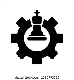Chess Strategy Icon isolated on white background