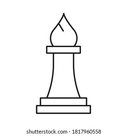 Ajedrez , icono de estrategia adecuado para gráficos de información, sitios web y medios de impresión e interfaces. Icono de vector de línea.