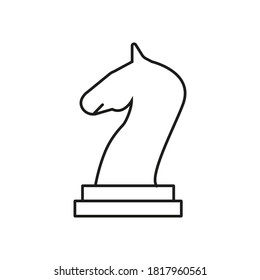 Chess , strategy icon suitable for info graphics, websites and print media and interfaces. Line vector icon.