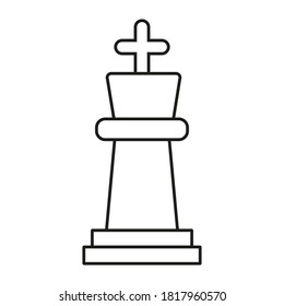 Ajedrez , icono de estrategia adecuado para gráficos de información, sitios web y medios de impresión e interfaces. Icono de vector de línea.