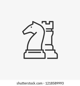 Chess Strategy Modern Simple UI Vector Icon