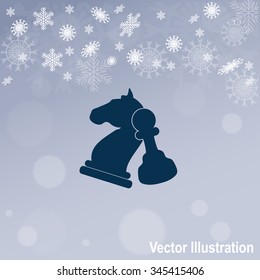 Chess. Strategy symbol. Vector icon.