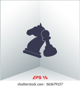 Chess. Strategy symbol. Vector icon.