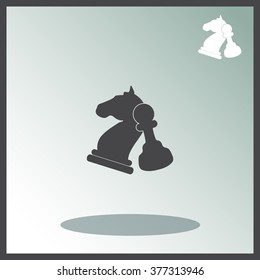 Chess. Strategy symbol. Vector icon.