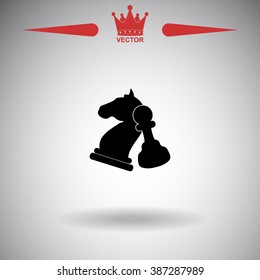Chess. Strategy symbol. Vector icon.