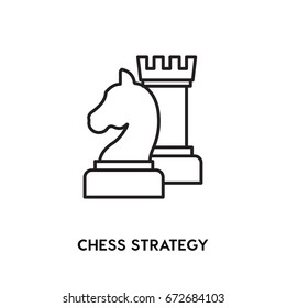 Chess Strategy vector icon, gross master symbol. Modern, simple flat vector illustration for web site or mobile app