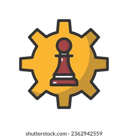 Chess strategy vector icon which can easily modify or edit

