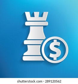 Chess symbol on blue background,clean vector