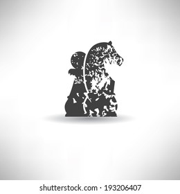 Chess symbol,grunge vector