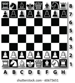 Chess table. Illustration of chess table. Vector chess table.