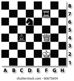 Chess table. Illustration of chess table. Vector chess table.