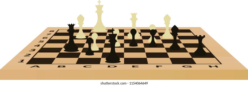 Chess table. vector illustration