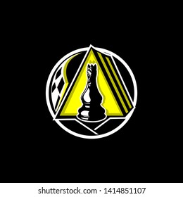 chess team club initial mascot logo