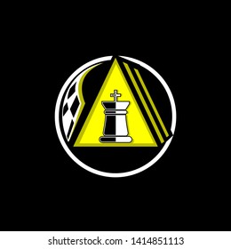 chess team club initial mascot logo