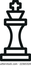 Chess thin line icon. Symbol in trendy outline style. Premium design for web and apps. Perfect for UI.