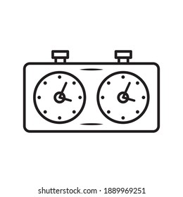 chess time counter line style icon vector illustration design
