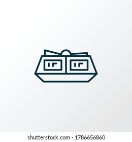 Chess timer icon line symbol. Premium quality isolated clock element in trendy style.