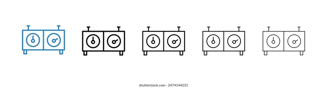 Chess timer icon set. Chess clock vector symbol. Game time sign.