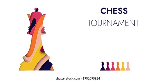 Chess  tournament, checkmate strategy sport championship game posters. Vector chess club cup for beginners and professional players