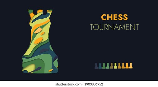 Chess  tournament, checkmate strategy sport championship game posters. Vector chess club cup for beginners and professional players