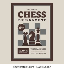 Chess Tournament Flyer Design Poster 