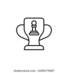 Chess Tournament Trophy Icon Depicting Strategy And Success
