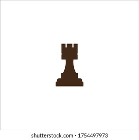 chess tower figure. illustration for web and mobile design.