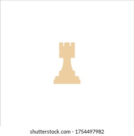 chess tower figure. illustration for web and mobile design.