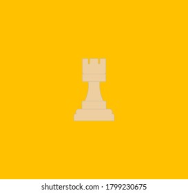 chess tower figure. illustration for web and mobile design.