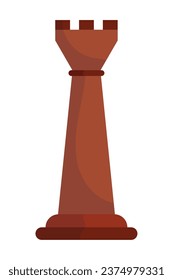 chess tower illustration vector isolated