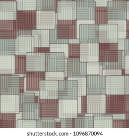 A chess transparent grid consisting of strips covers a seamless camouflage pattern of squares.