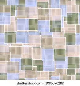 A chess transparent grid consisting of strips covers a seamless camouflage pattern of squares.