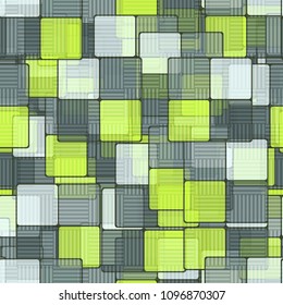 A chess transparent grid consisting of strips covers a seamless camouflage pattern of squares.