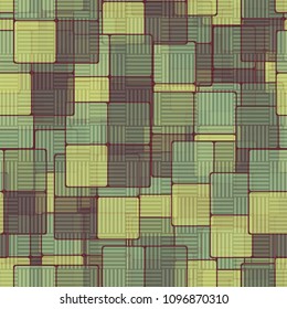 A chess transparent grid consisting of strips covers a seamless camouflage pattern of squares.
