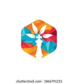 Chess tree vector logo design. Nature green strategy logo concept.