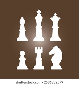 Chess trendy artwork cute abstract vector illustration colorful applicable design.eps