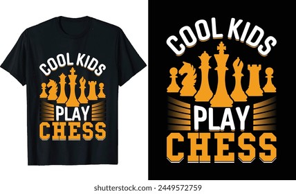 Chess T-Shirt Design, Gaming T shirt Design, Gaming Design with chess board Design
