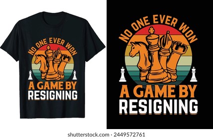 Chess T-Shirt Design, Gaming T shirt Design, Gaming Design with chess board Design