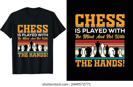 Chess T-Shirt Design, Gaming T shirt Design, Gaming Design with chess board Design