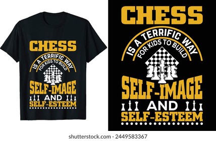 Chess T-Shirt Design, Gaming T shirt Design, Gaming Design with chess board Design