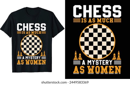 Chess T-Shirt Design, Gaming T shirt Design, Gaming Design with chess board Design