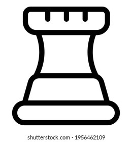Icono de usuario de ajedrez. Icono de vector de usuario de ajedrez de esquema para diseño web aislado en fondo blanco