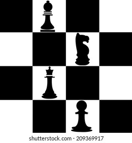 Chess vector background illustration